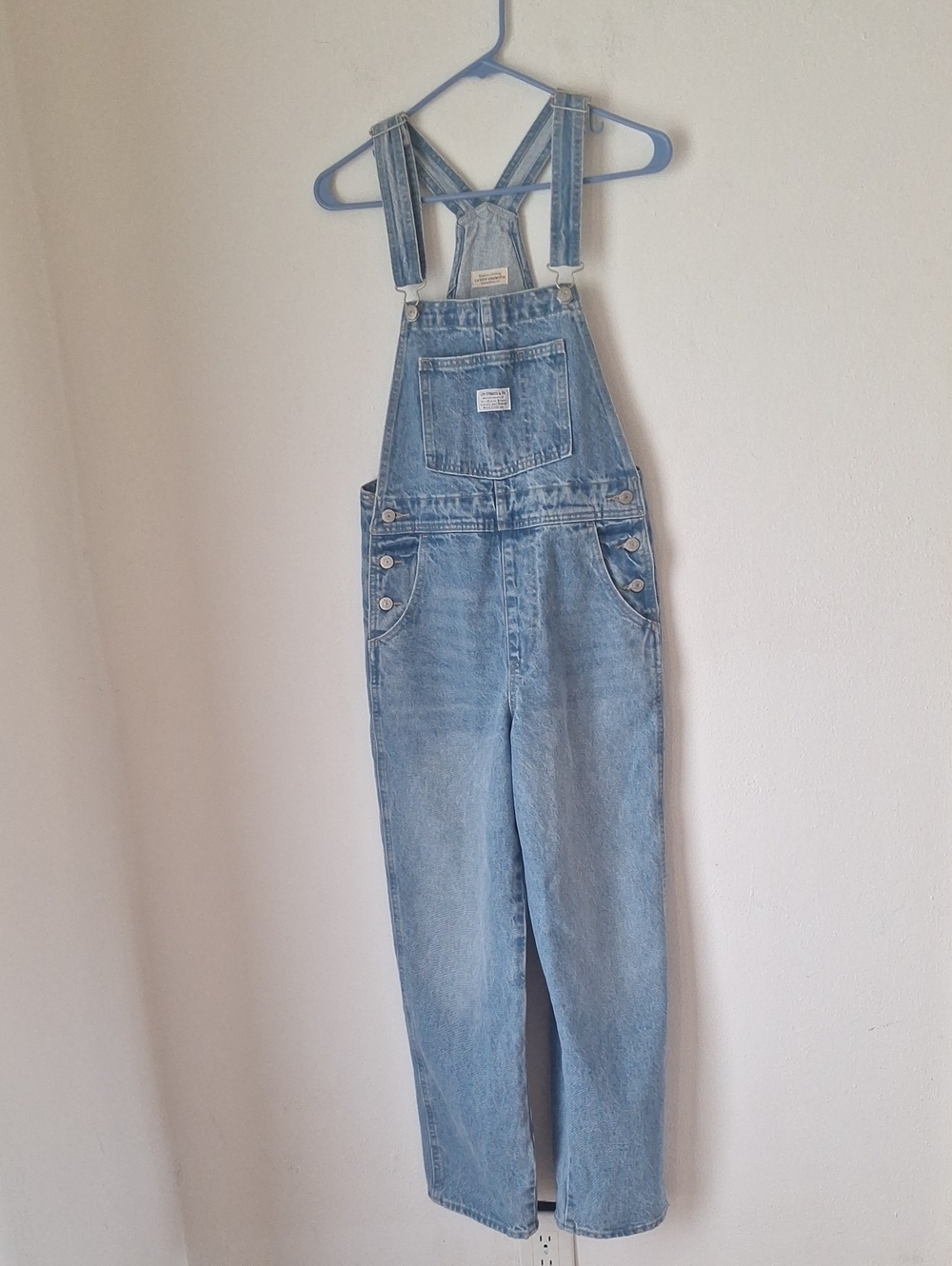 Levi's Strauss Classic Light Y2k StyleBlue Denim Women's Overalls Sz XS/S